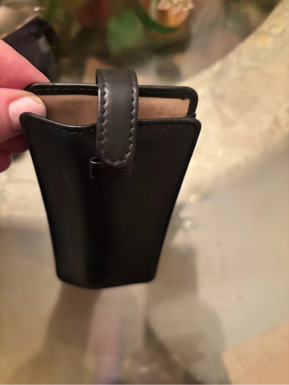 Coach BrownLeather Eyeglasses Sleeve with Embossed Coach Logo Unisex
